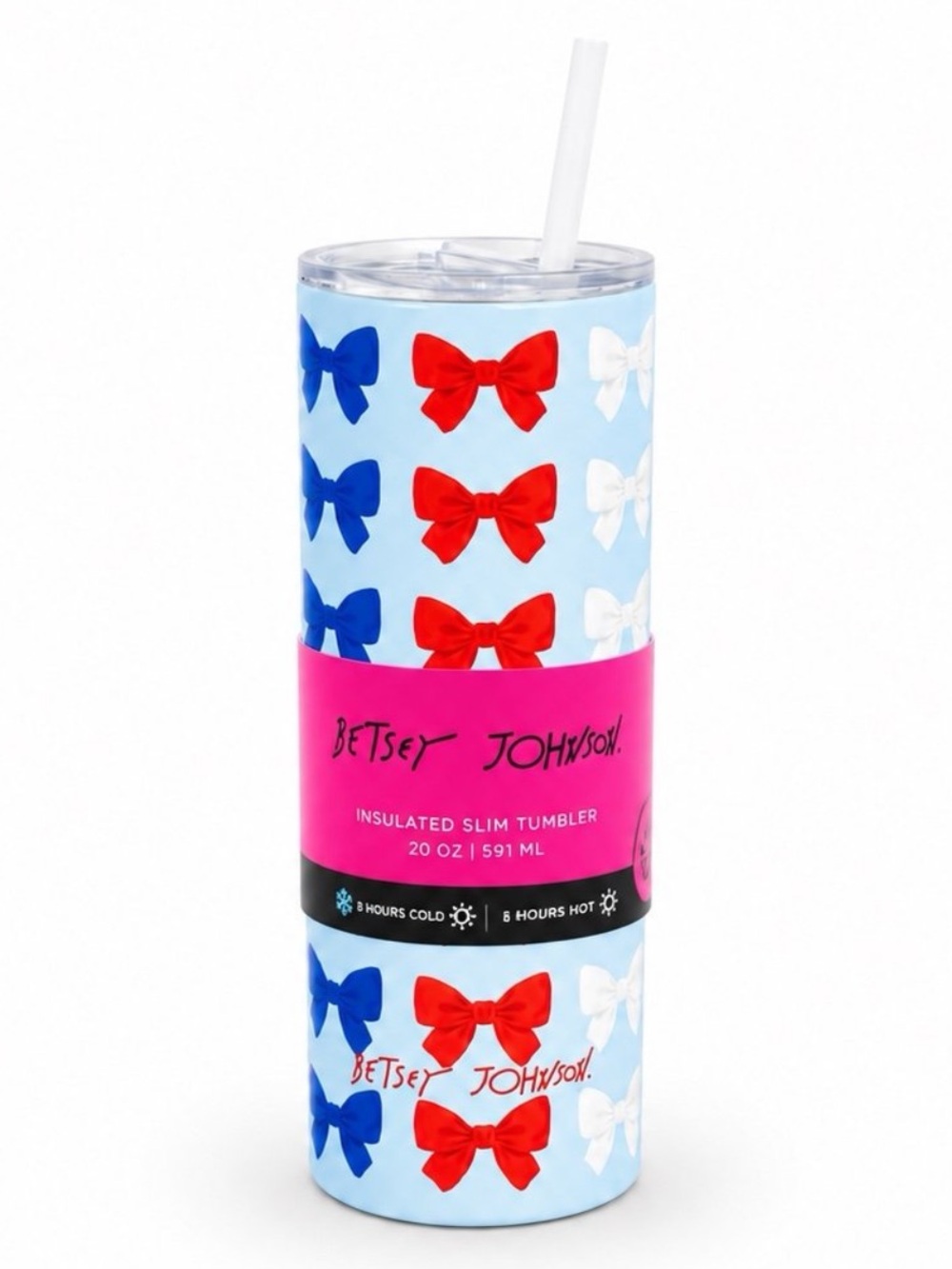 New Betsey Johnson 4th Of July 20oz Tumbler